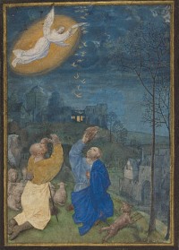 Master of the Houghton Miniatures, Annunciation to the Shepherds,  1470s-1480